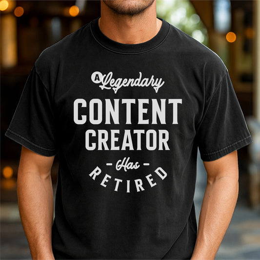 Retired Content Creator Legendary - Customizable unisex garment-dyed heavyweight t-shirt