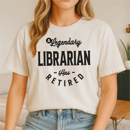 Retired Librarian Legendary Book Pride - Customizable unisex garment-dyed heavyweight t-shirt