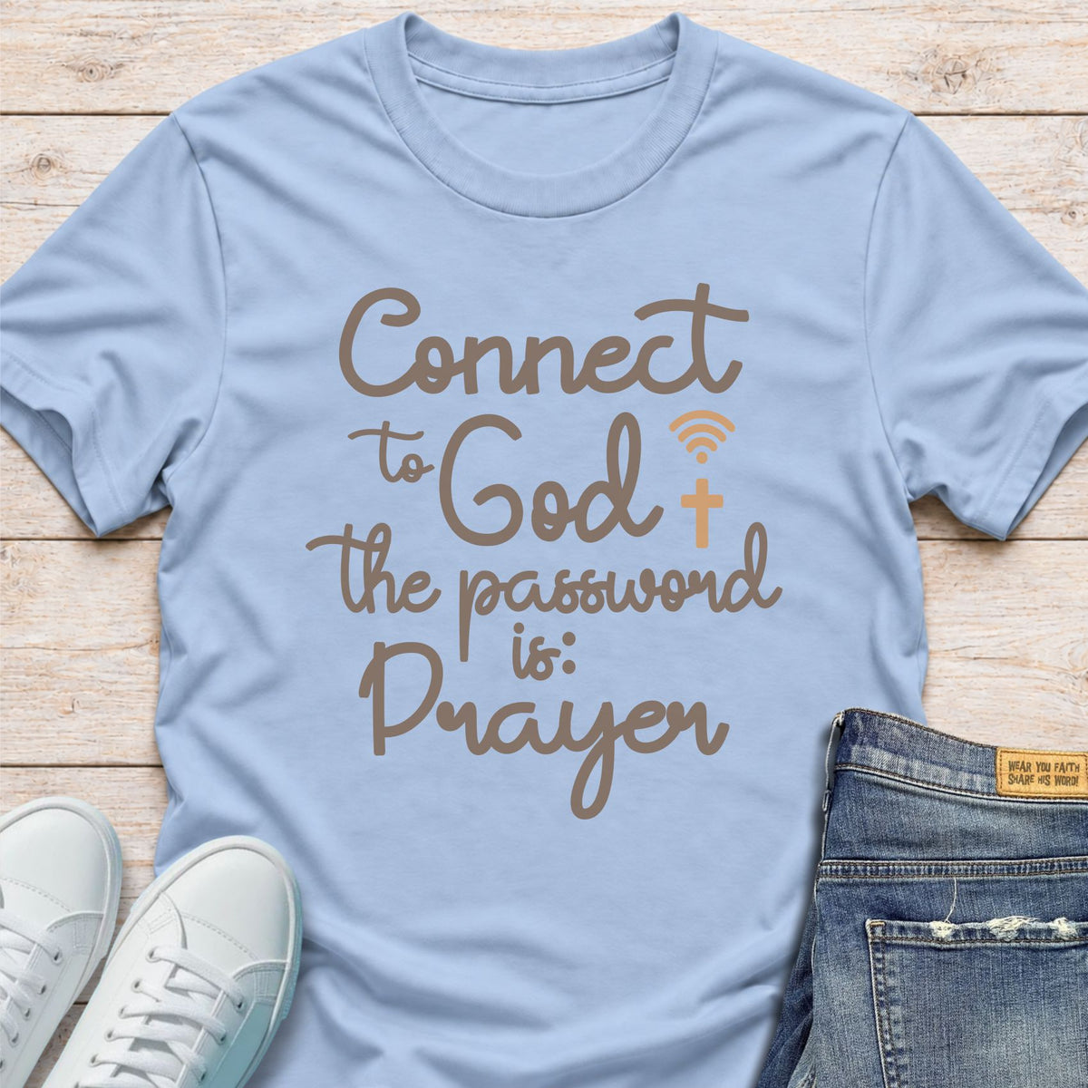 Connect To God Prayer Password T-Shirt