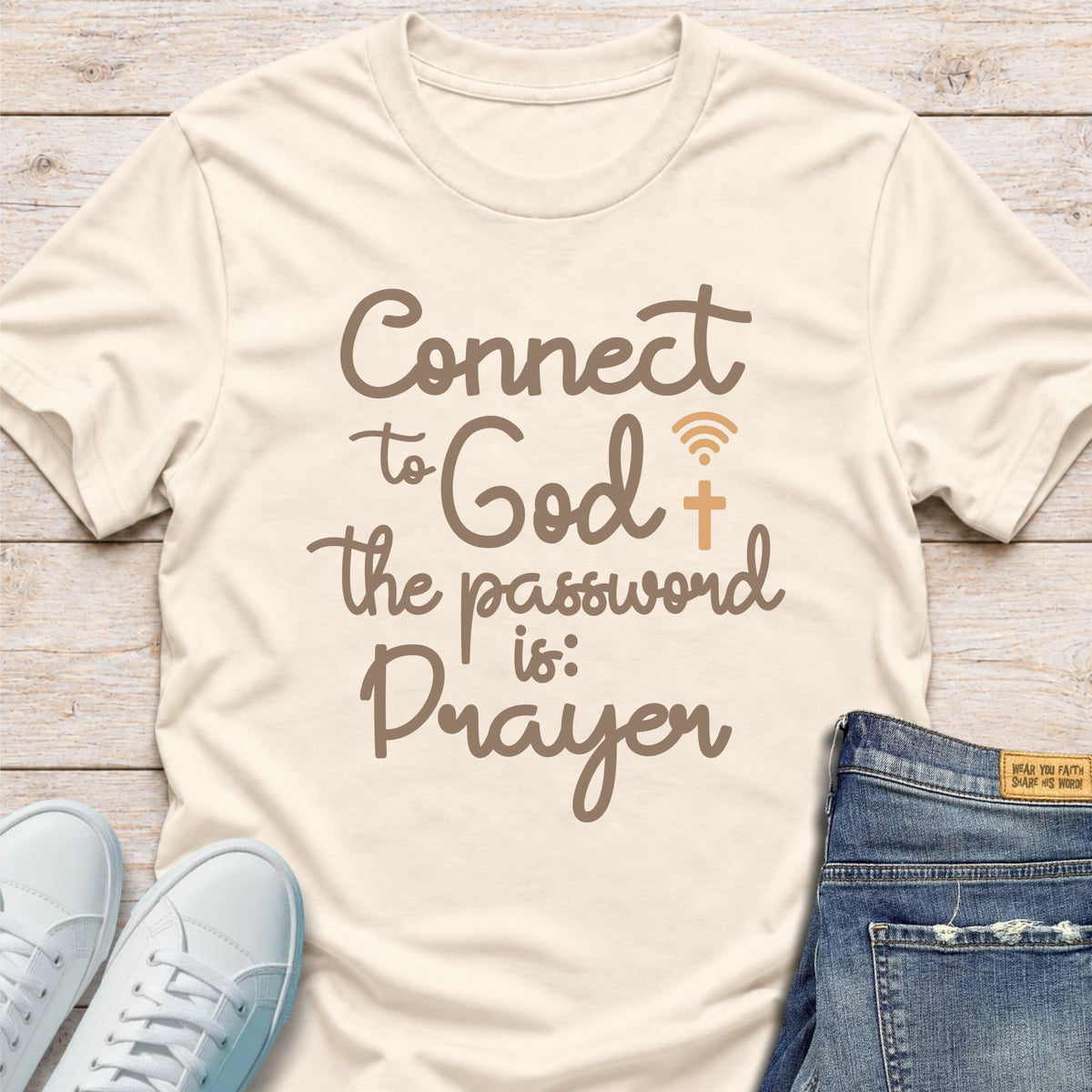 Connect To God Prayer Password T-Shirt