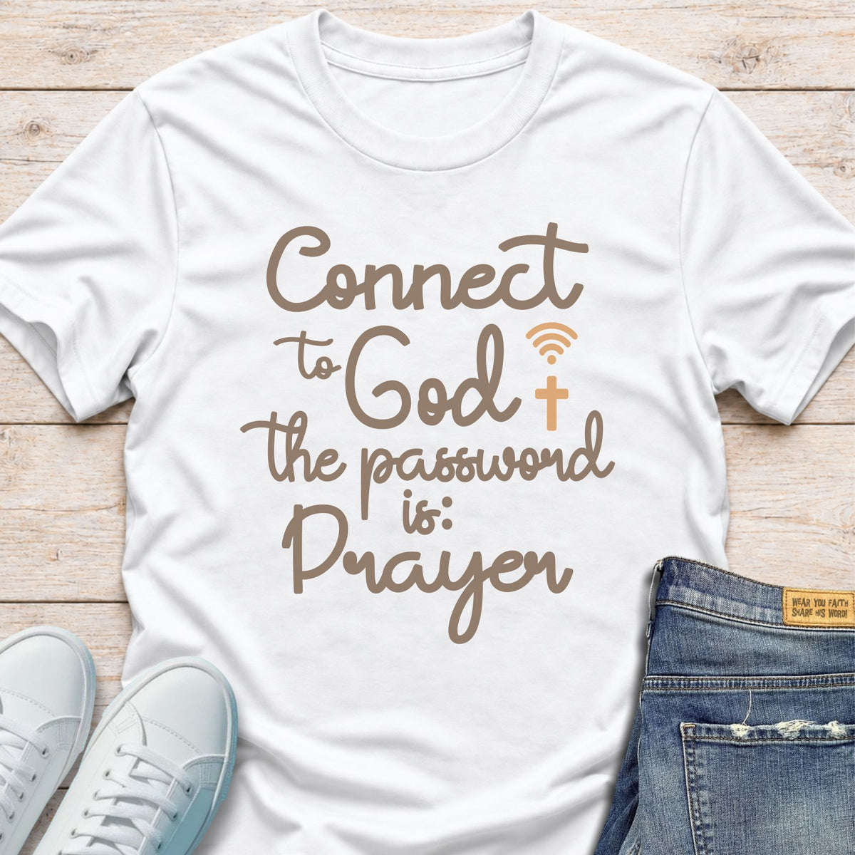 Connect To God Prayer Password T-Shirt