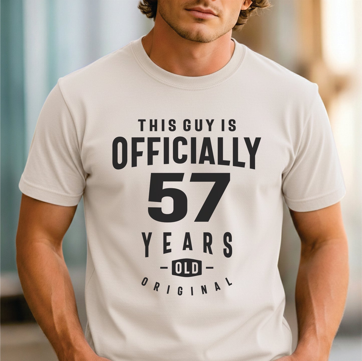 Custom Age - This Guy is Officially 57 Years Old unisex classic tee
