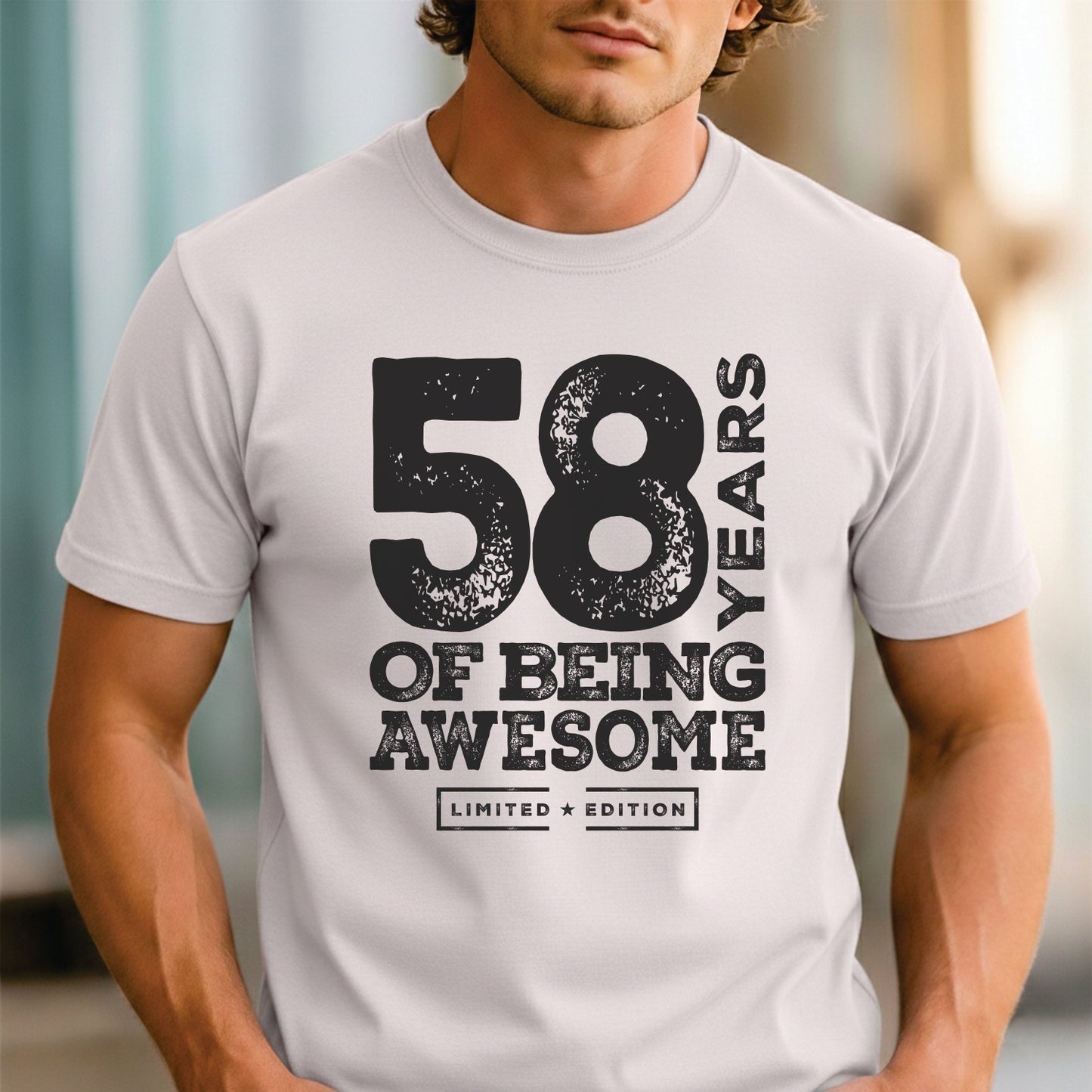 Custom Age - 58 Years Of Being Awesome unisex classic tee