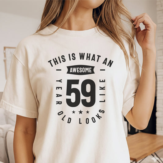 Custom Age - This is What an Awesome 59 Year Old Looks Like unisex classic tee