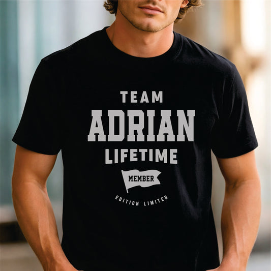 Custom Name - Team Adrian Lifetime Member unisex classic tee