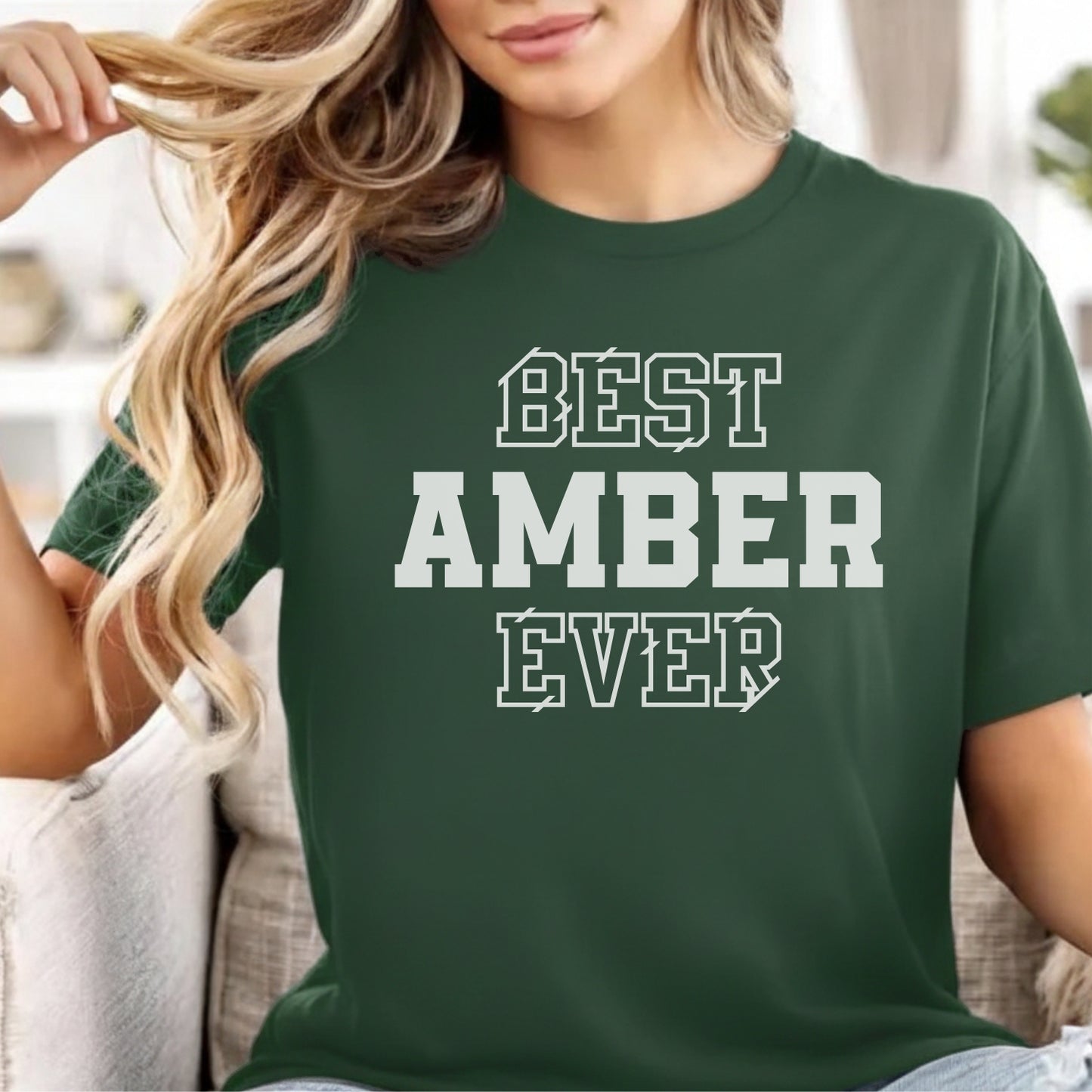 Custom Name - Best Amber Ever unisex classic tee