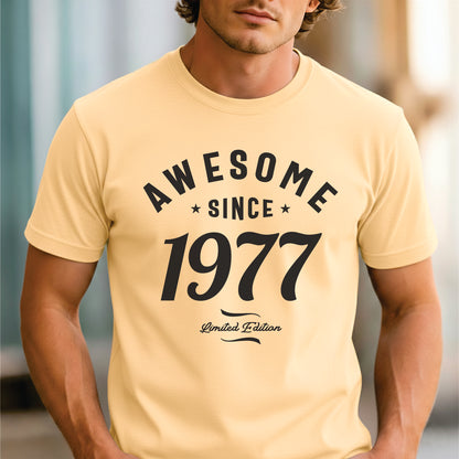 Custom Year - Awesome Since 1977 Limited Edition unisex classic tee