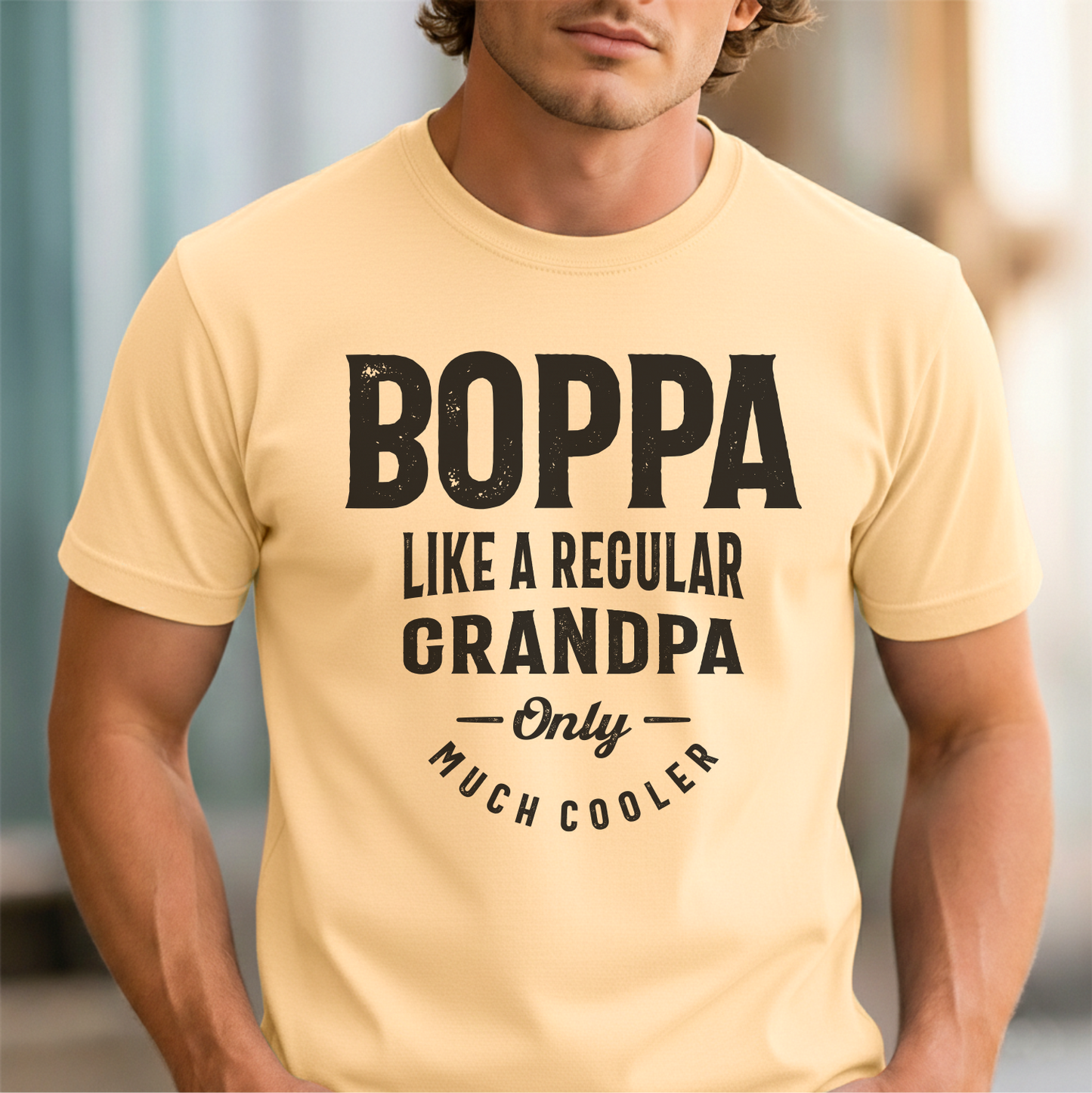 Custom Name - Boppa Like a Regular Grandpa Only Much Cooler unisex classic tee