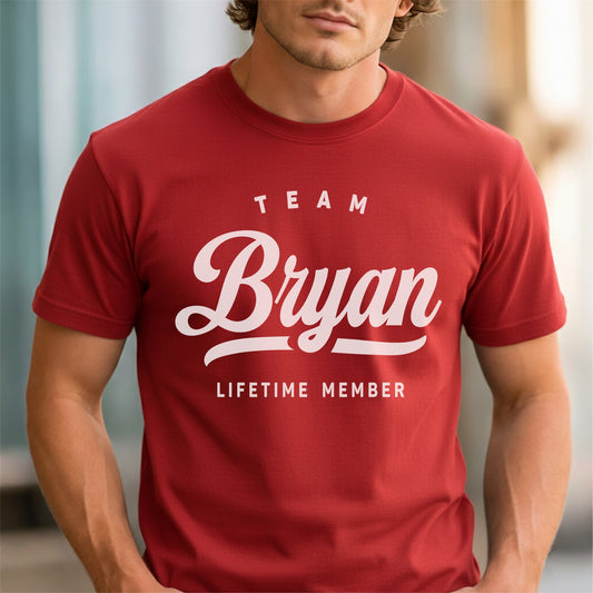 Funny Custom Name - Team Bryan Lifetime Member unisex classic tee