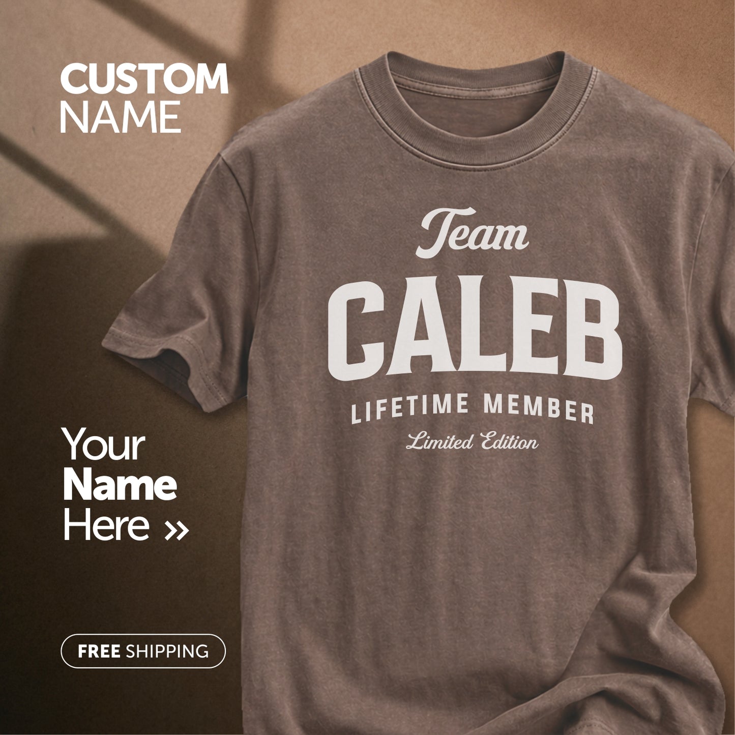 Team Caleb Lifetime Member | Custom Name T-Shirt