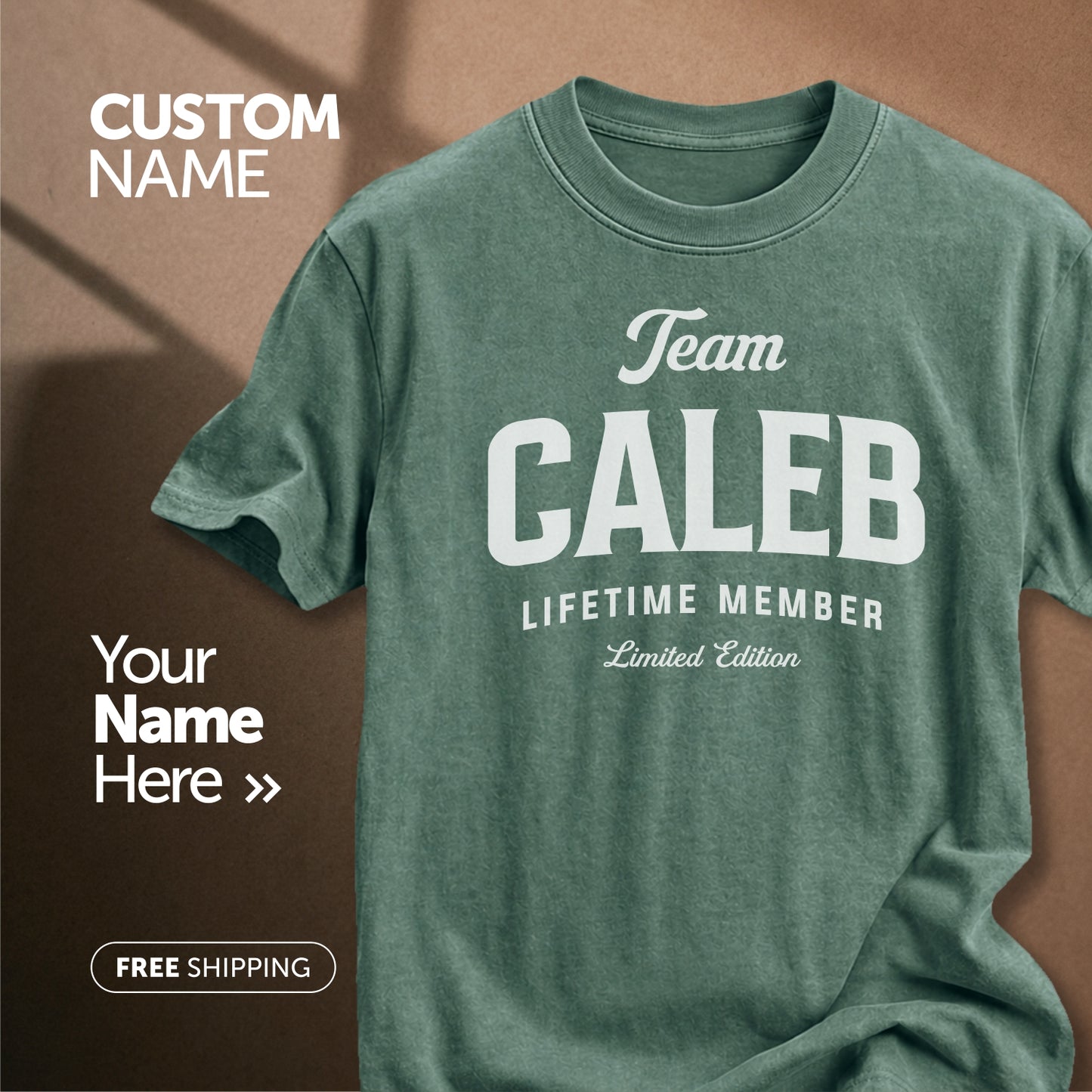 Team Caleb Lifetime Member | Custom Name T-Shirt