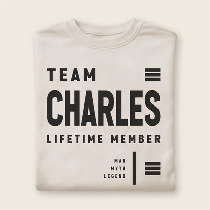 Custom Name - Team Charles Lifetime Member unisex classic tee