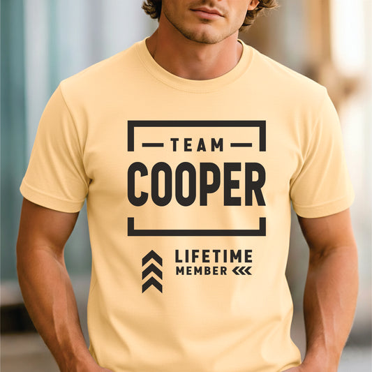 Custom Name - Team Cooper Lifetime Member unisex classic tee