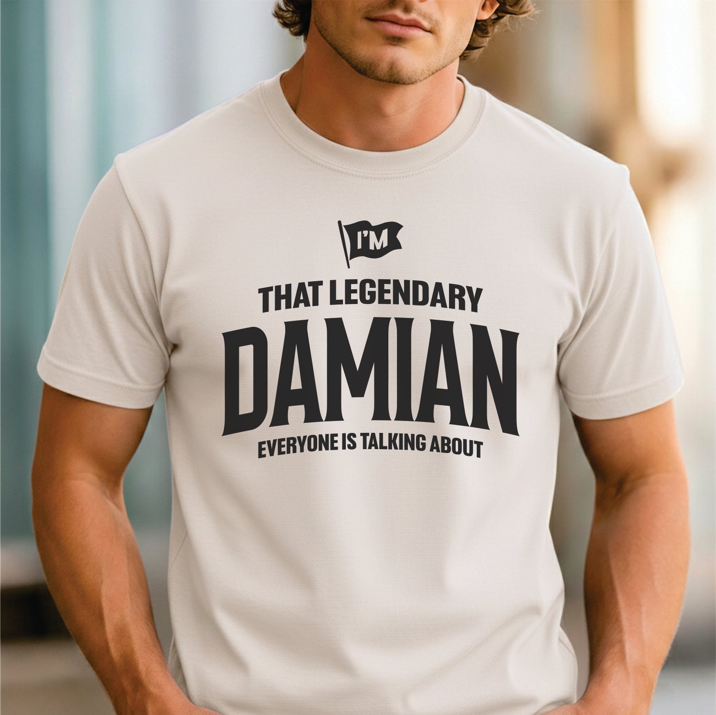 Custom Name - Legendary Damian Everyone's Talking About unisex classic tee