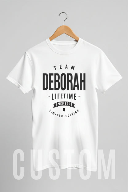 Custom Name - Team Deborah Lifetime Member unisex classic tee