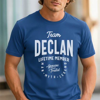 Funny Custom Name - Team Declan Lifetime Member unisex classic tee