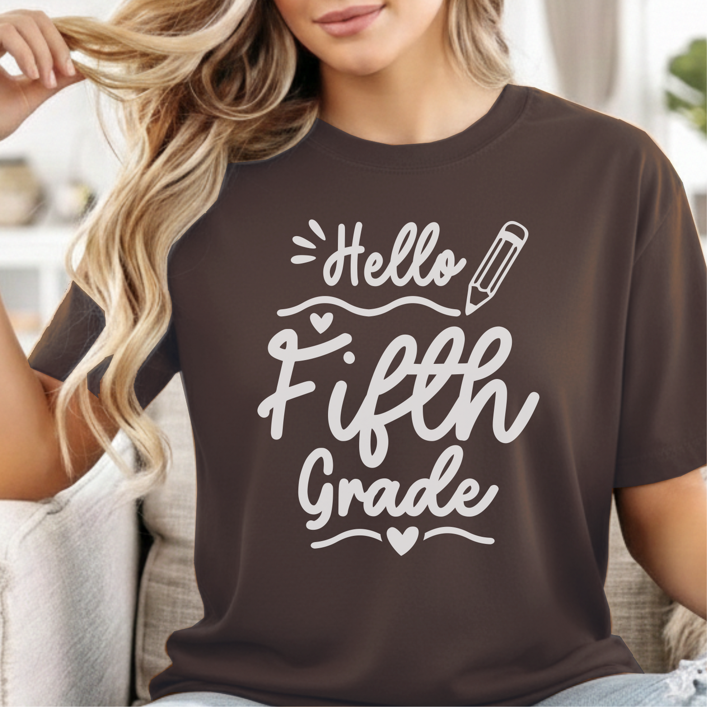 Custom Grade - Hello Fifth Grade unisex classic tee