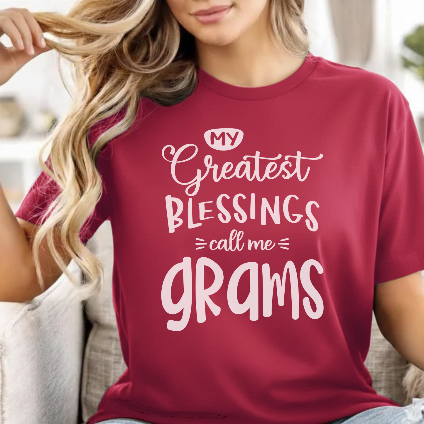 Custom Name - My Greatest Blessings Call Me Grams unisex classic tee