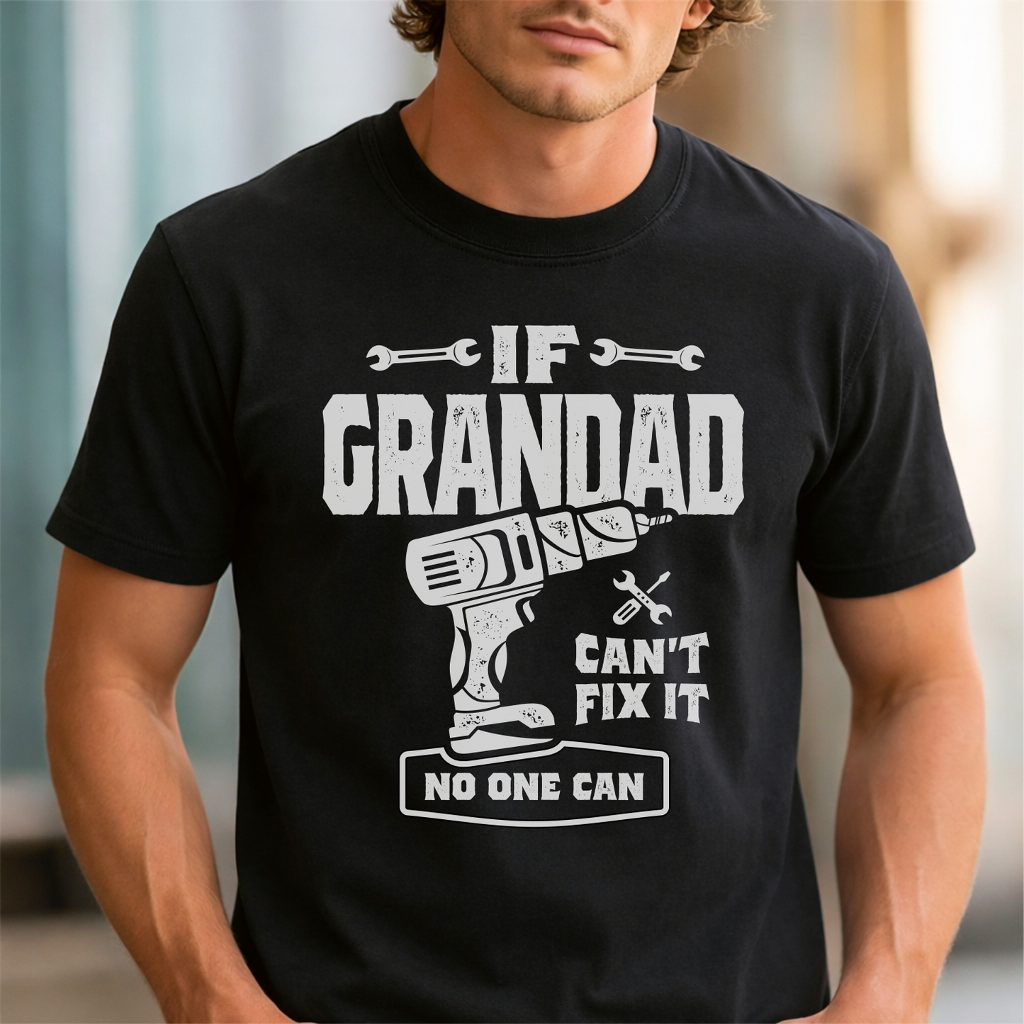 Custom Name - If Grandad Can't Fix It No One Can unisex classic tee