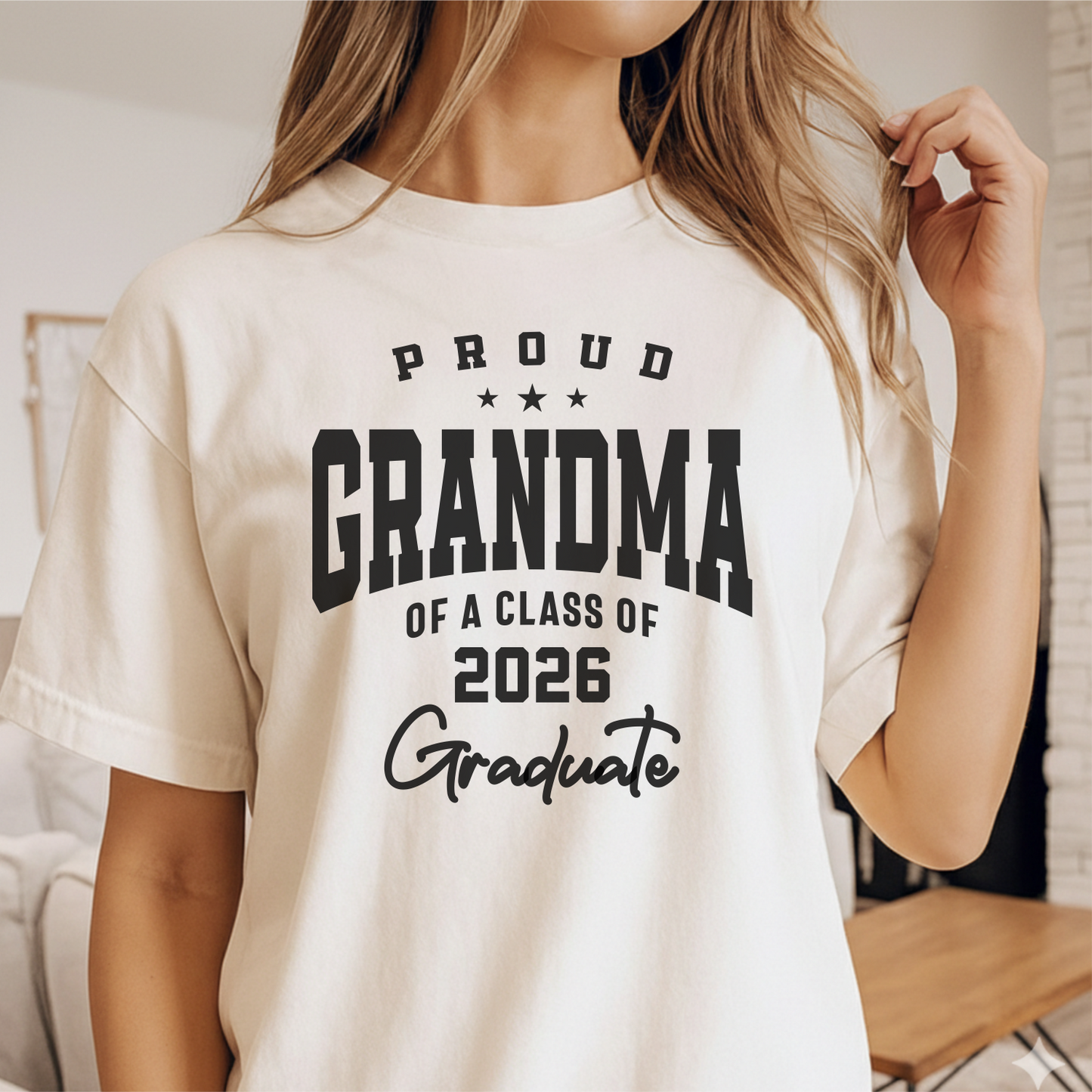 Custom Name-Year - Proud Grandma of a Class of 2026 Graduate unisex classic tee