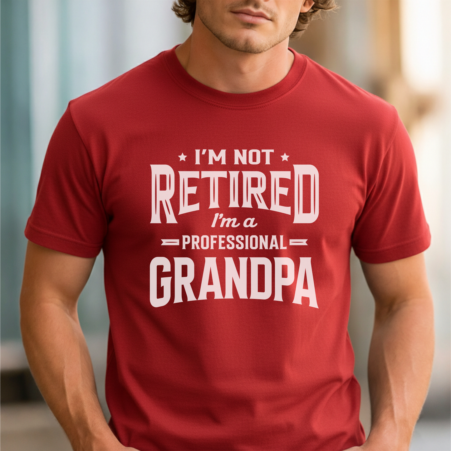 Custom Name - I’m Not Retired, I’m a Grandpa Professional unisex classic tee