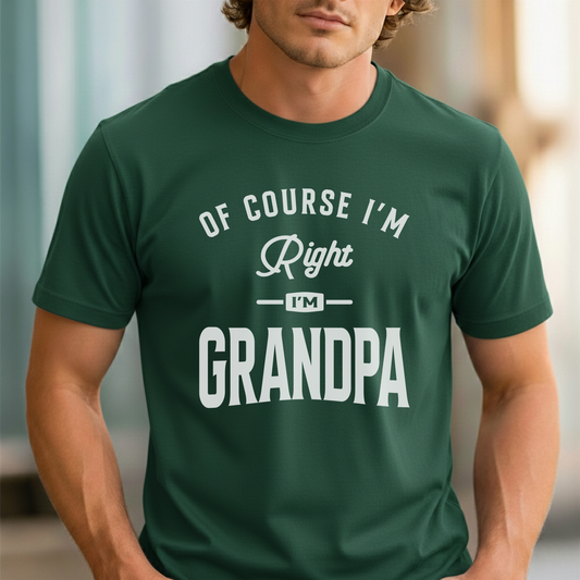 Custom Name - Of Course I'm Right I'm Grandpa unisex classic tee
