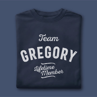 Custom Name - Team Gregory Lifetime Member unisex classic tee