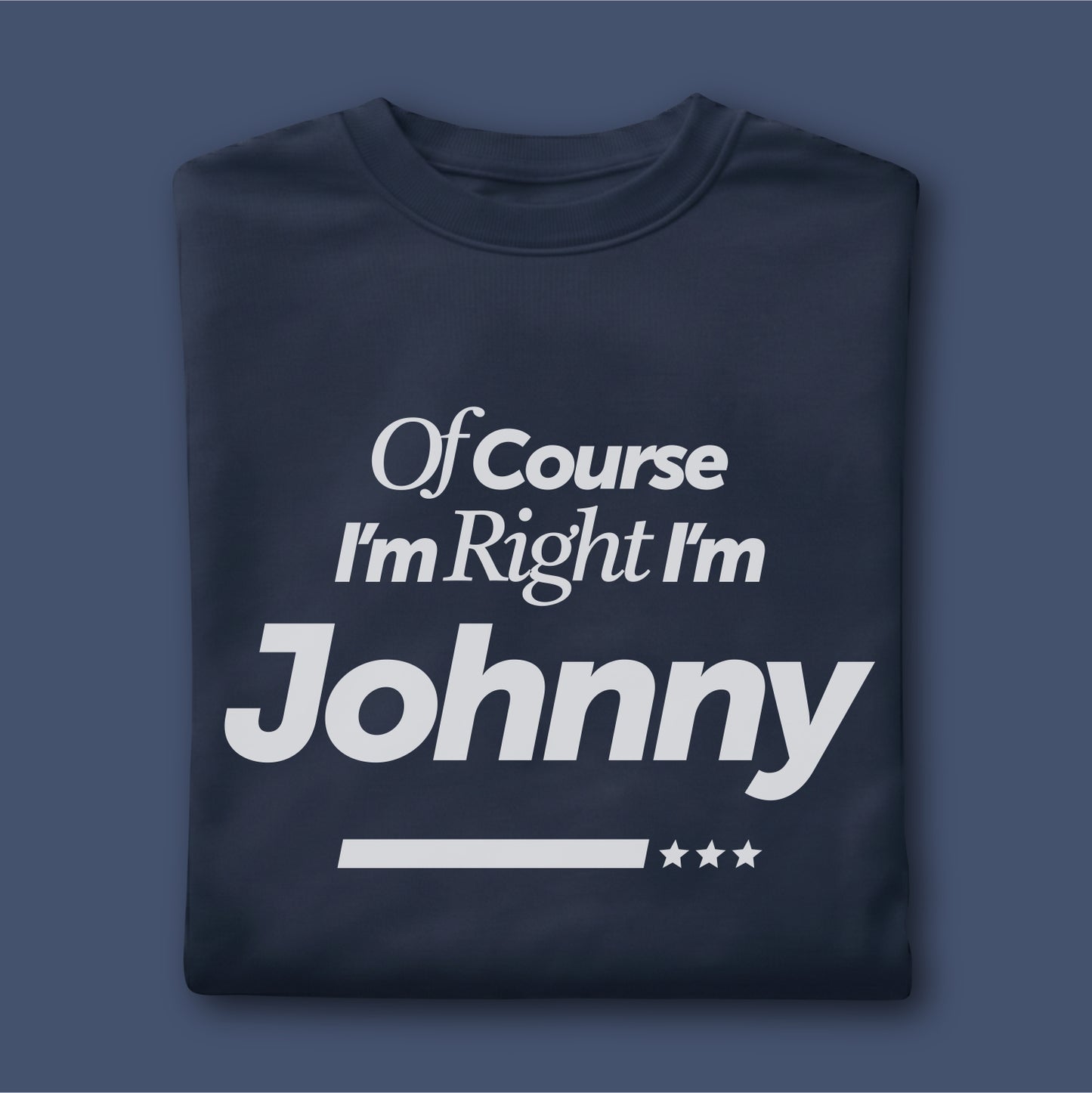 Custom Name - Of Course I'm Right I'm Johnny unisex classic tee