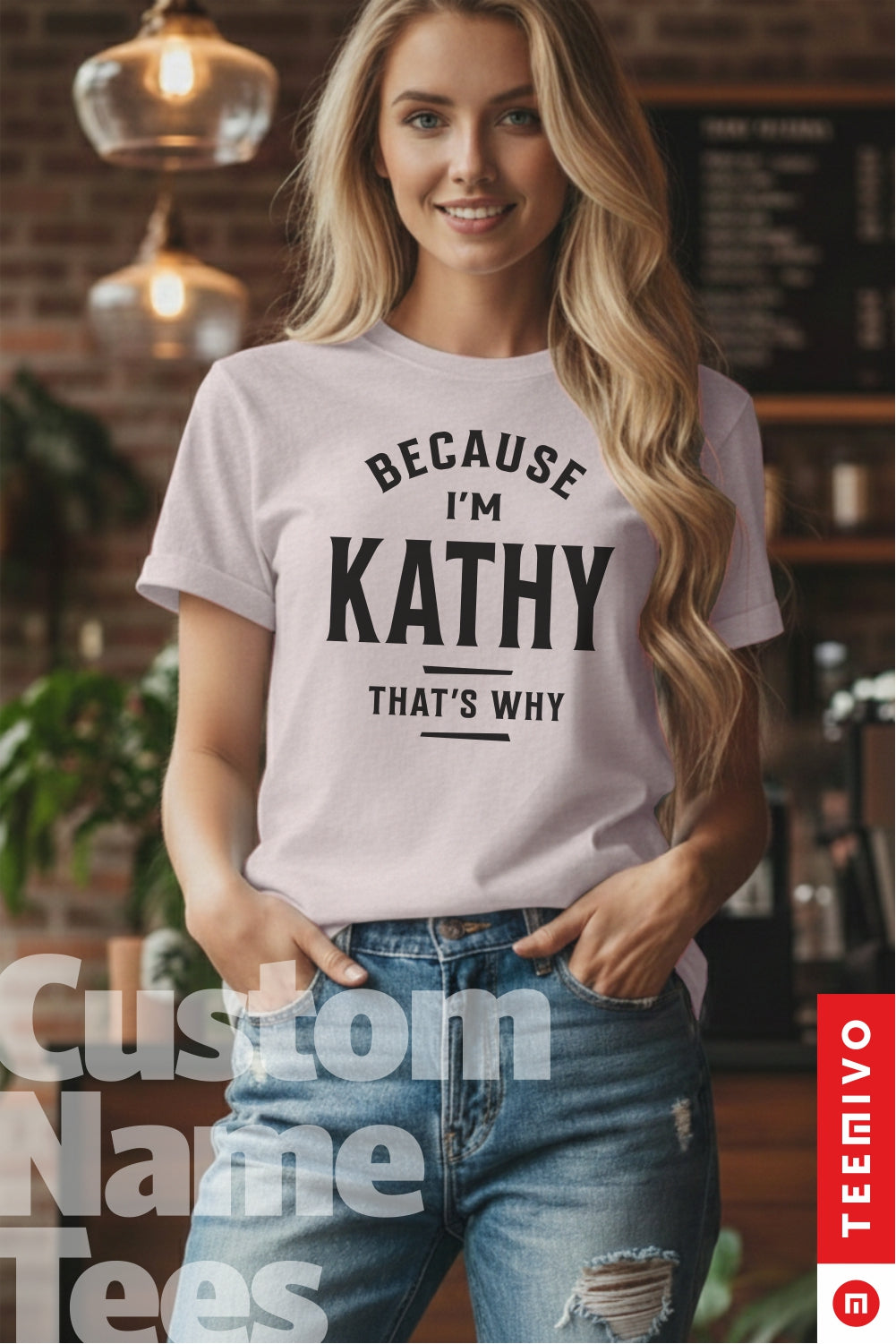 Custom Name - Because I'm Ellie That's Why unisex classic tee