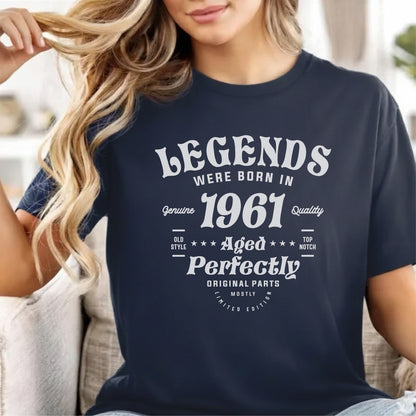Custom Year - Legends Were Born in 1961 Aged Perfectly unisex classic tee