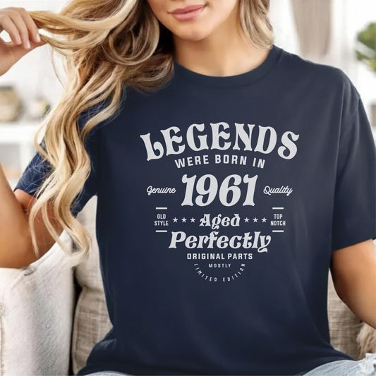 Custom Year - Legends Were Born in 1961 Aged Perfectly unisex classic tee