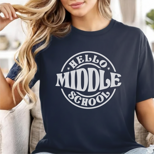 Custom Grade - Hello Middle School unisex classic tee