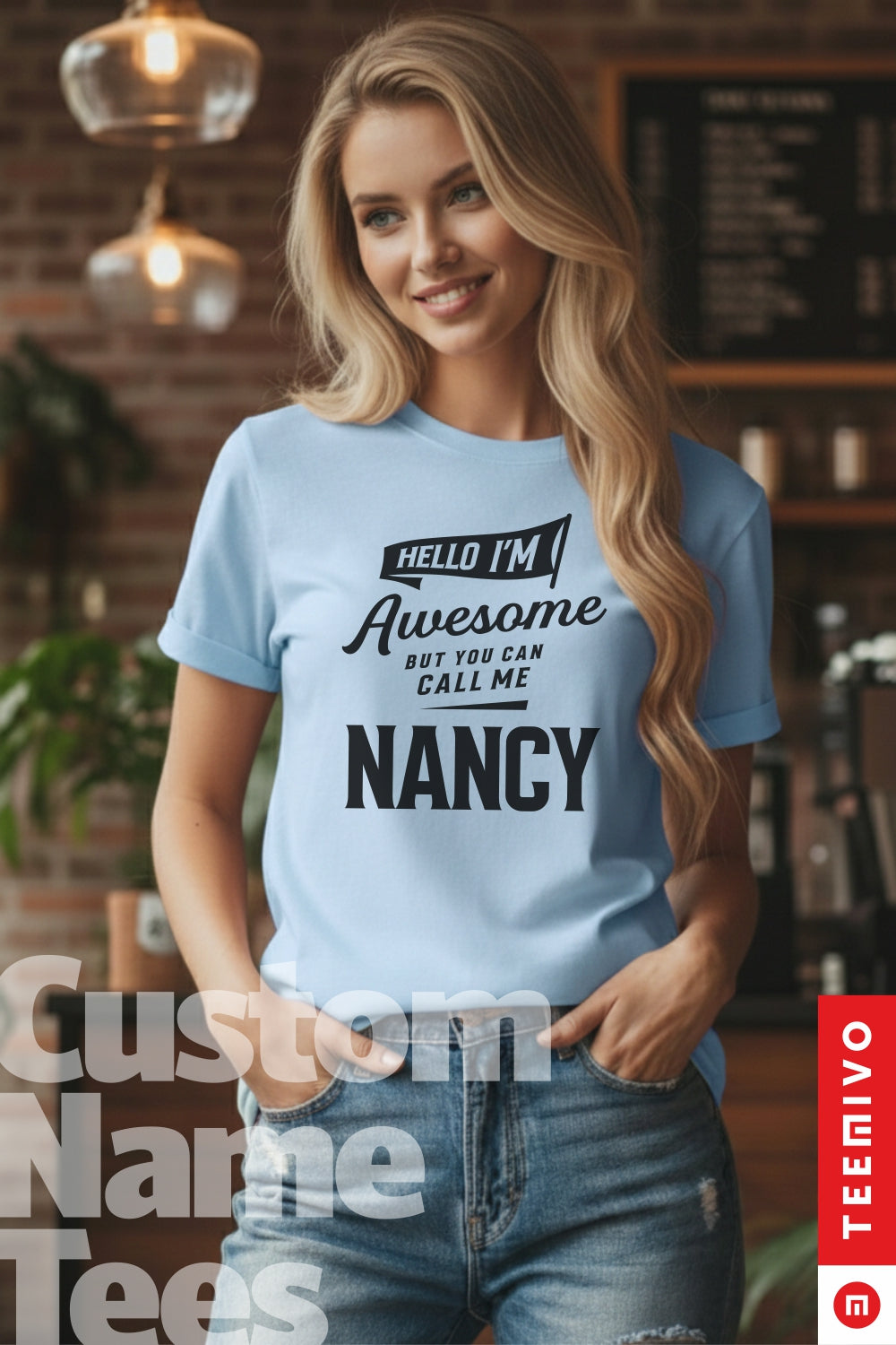 Custom Name - Hello I’m Awesome – Call Me Natalie unisex classic tee