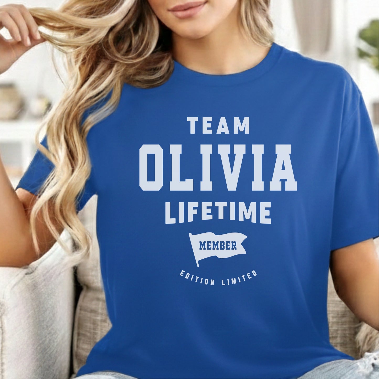 Custom Name - Team Olivia Lifetime Member unisex classic tee