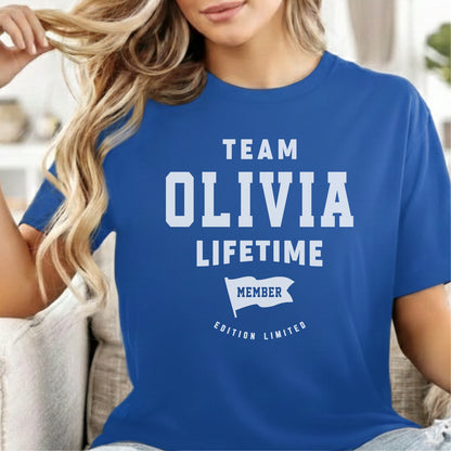 Custom Name - Team Olivia Lifetime Member unisex classic tee