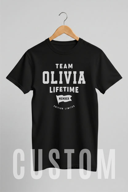 Custom Name - Team Olivia Lifetime Member unisex classic tee