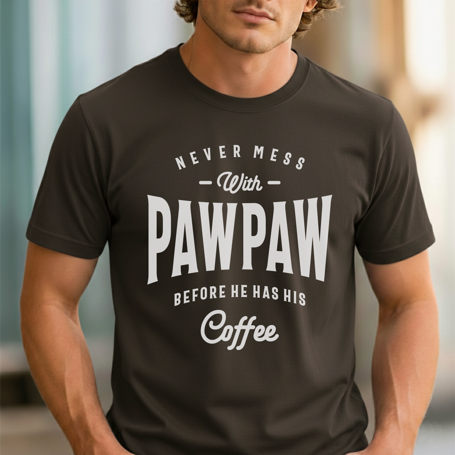 Custom Name - Never Mess With Pawpaw Before He Has His Coffee unisex classic tee