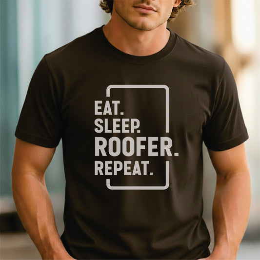Custom Profession - Eat. Sleep. Be a Roofer. Repeat. unisex classic tee