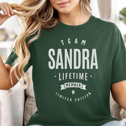 Custom Name - Team Sandra Lifetime Member unisex classic tee