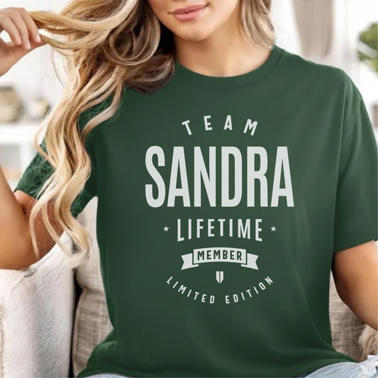 Custom Name - Team Sandra Lifetime Member unisex classic tee