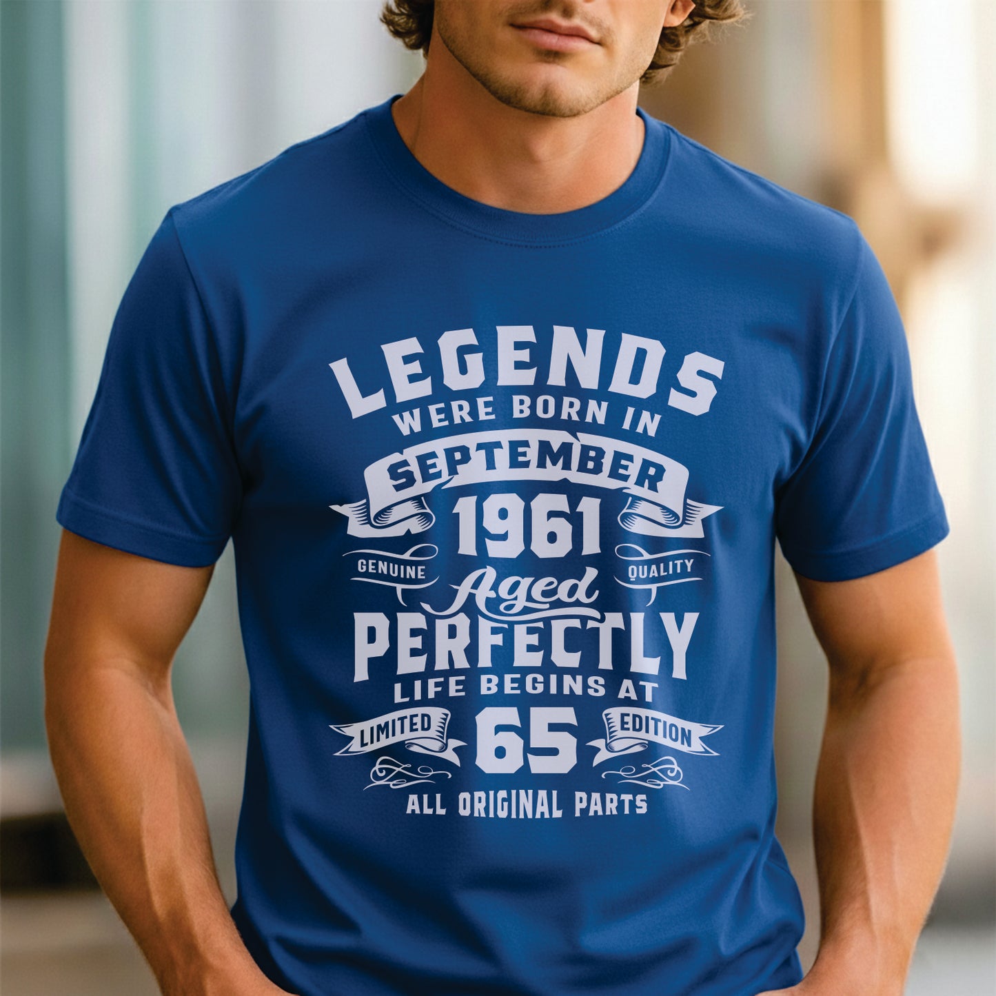 Custom Month-Year-Age - Legends Born in September 1961 Age 64 unisex classic tee