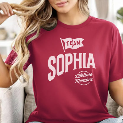 Custom Name - Team Sophia Lifetime Member unisex classic tee