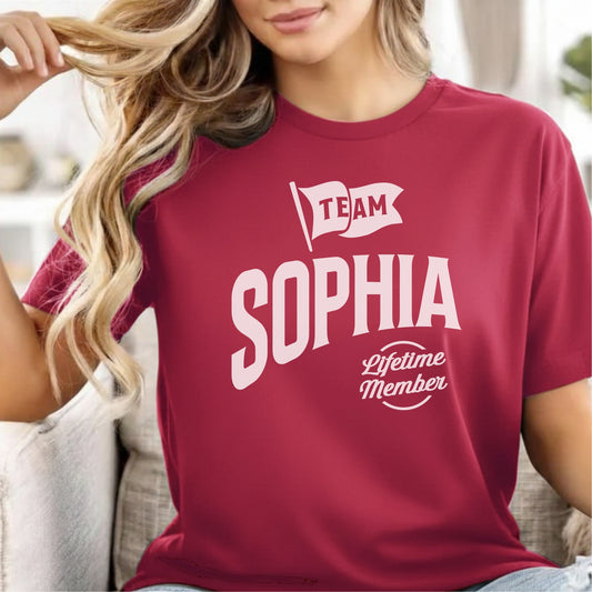 Custom Name - Team Sophia Lifetime Member unisex classic tee