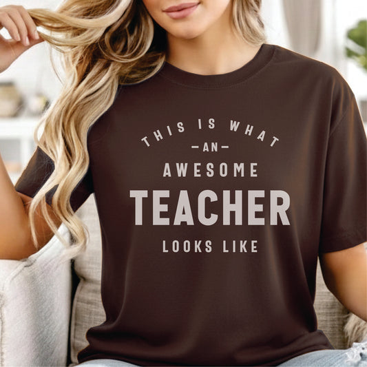 Custom Profession - This Is What an Awesome Teacher Looks Like unisex classic tee