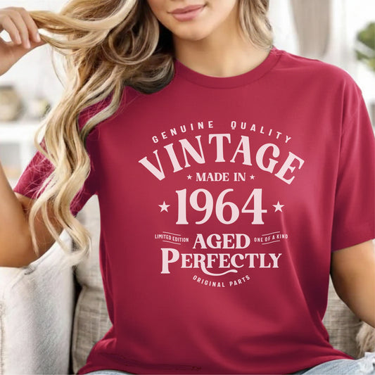 Custom Year - Vintage Made in 1964 Aged Perfectly unisex classic tee