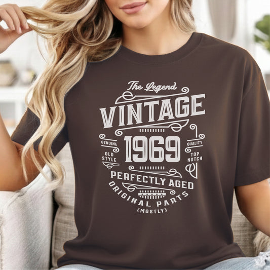 Custom Year - Vintage 1969 Perfectly Aged unisex classic tee
