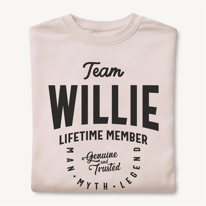 Funny Custom Name - Team Willie Lifetime Member unisex classic tee
