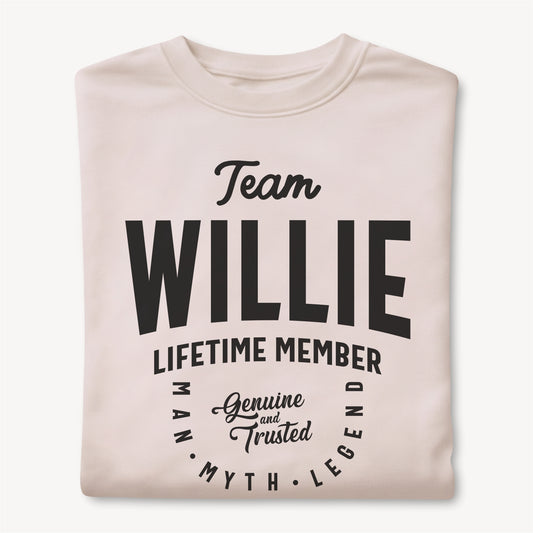 Funny Custom Name - Team Willie Lifetime Member unisex classic tee